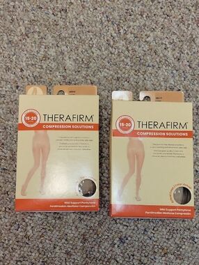 Therafirm Mild Support Compression Pantyhose Natural (15-20 mmHg) Medium New